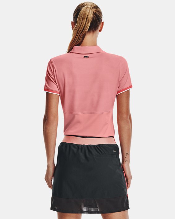 Women's UA Zinger Point Short Sleeve Polo, Pink, pdpMainDesktop image number 1